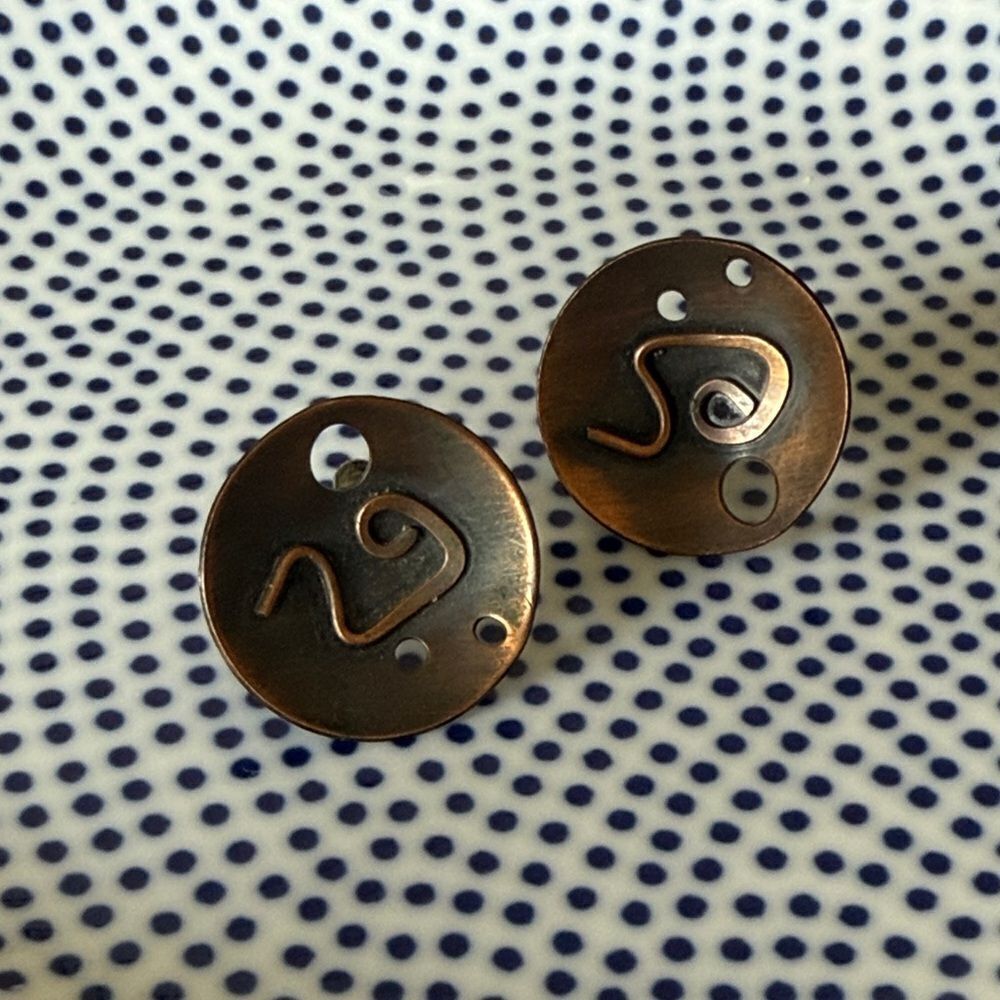 MCM Copper earrings